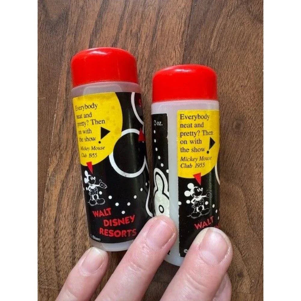 Vintage Walt Disney Mickey‎ Mouse Toiletries 8 PC Soap Mouthwash Conditioner Cap